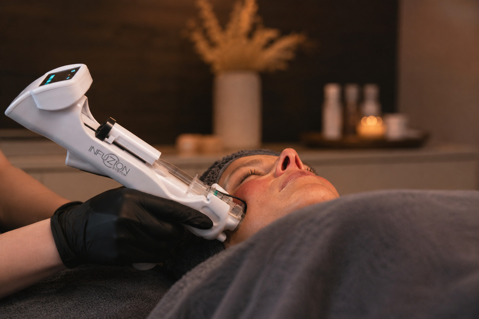 Hautbehandlung mit dem INFUZION SYSTEM® im studio of senses